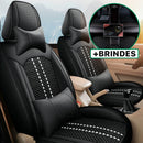 Capa Universal Evotek Completa para Carro em Couro Legítimo com AirBag +3 BRINDES: Tapetes Automotivos
